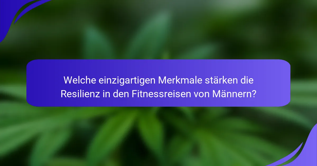 Welche einzigartigen Merkmale stärken die Resilienz in den Fitnessreisen von Männern?