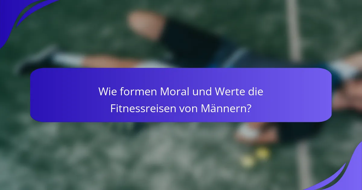 Wie formen Moral und Werte die Fitnessreisen von Männern?